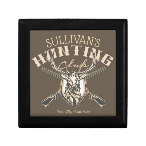 Personalized Hunter NAME Deer Rifle Hunting Club Gift Box