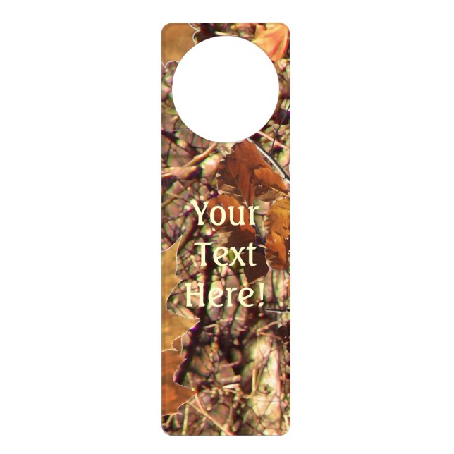 Personalized Hunter's Camo Camouflage Painting Door Hanger (Front)