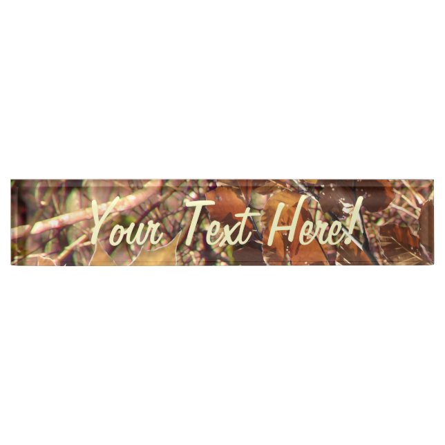Personalized Hunter's Camo Camouflage Painting Nameplate (Front)