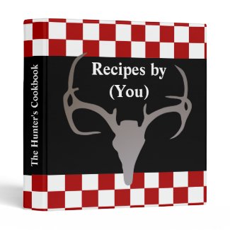 Personalized Hunter's Checkerboard Recipe Cookbook Vinyl Binder