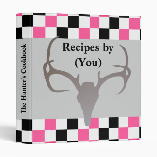 Personalized Hunter's Checkerboard Recipe Cookbook Binder