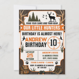 Personalized Hunting Birthday party Invitation