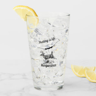 Personalized Hunting Is Life Buck and Archery Bow Glass