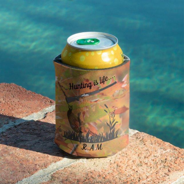 Personalized Hunting Is Life Pheasant and Shotgun Can Cooler (In Situ Pool)