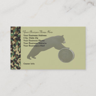 Personalized Hunting Theme Camo Business Card