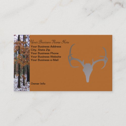 Personalized Hunting Theme Camo Deer Business Card