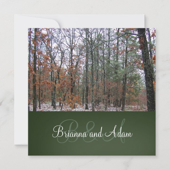 Personalized Hunting Theme Wedding Invitation (Front)