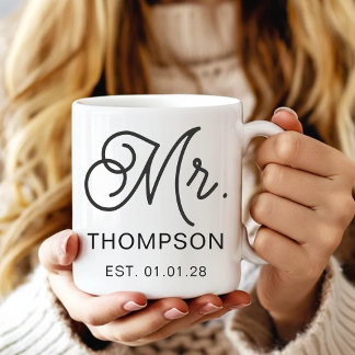 Personalized Husband and Wife Mug Anniversary Gift