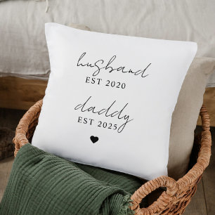 Personalized Husband & Daddy EST   Custom Gift Throw Pillow