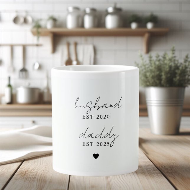 Personalized Husband & Daddy EST Year Gift Giant Coffee Mug (Creator Uploaded)