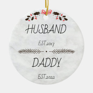 Personalized Husband Daddy - New Dad Gift Ceramic Ornament