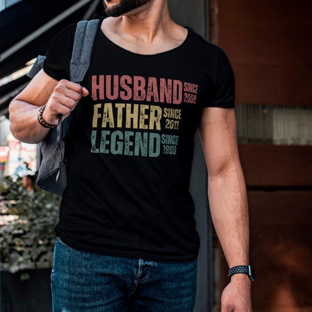 Personalized Husband Father Legend Since T-Shirt (Creator Uploaded)