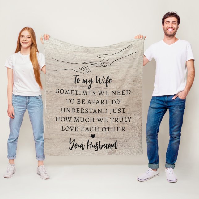 Personalized Husband & Wife Love Quote Fleece Blanket (In Situ)