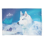 Personalized Husky dog with mountains  Pillow Case