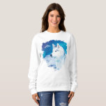 Personalized Husky dog with mountains  Sweatshirt