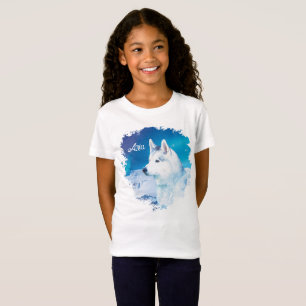 Personalized Husky dog with mountains  T-Shirt