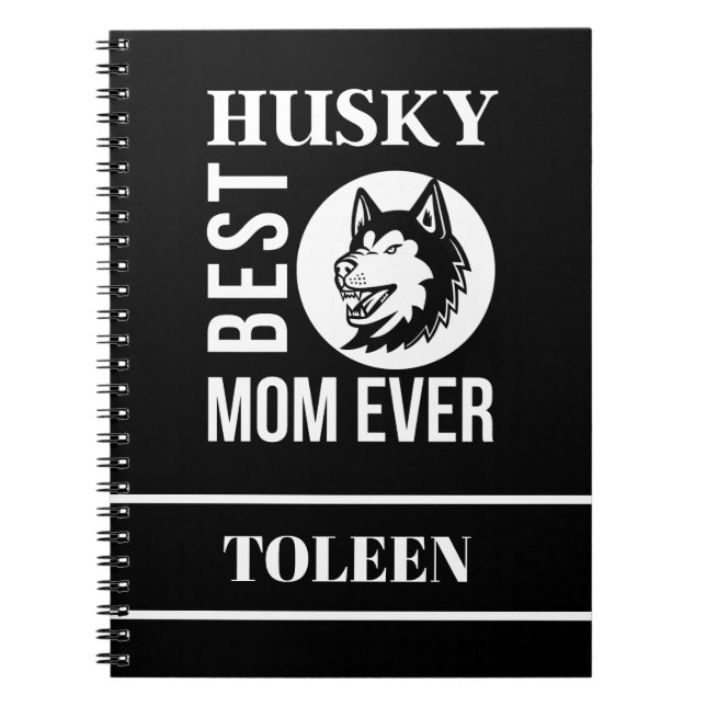 Personalized Husky Mom, Dog Mom                Notebook (Front)