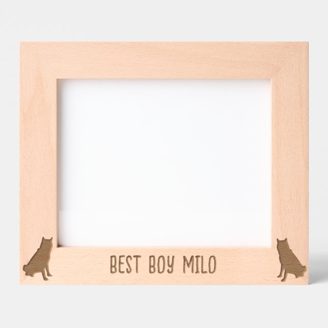 Personalized Husky Silhouette Engraved  (Front)