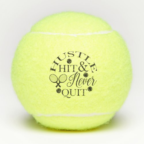 Personalized Hustle Hit  Never Quit Pickleball Pa Tennis Balls