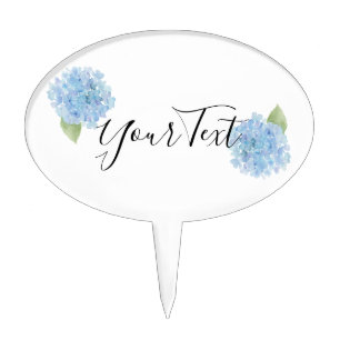 Personalized Hydrangea Cake Topper