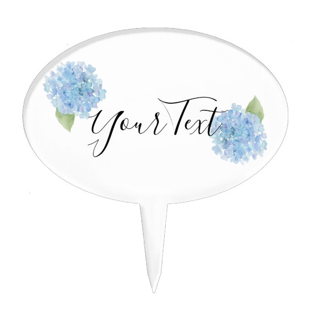 Personalized Hydrangea Cake Topper (Front)