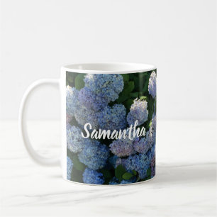 Personalized Hydrangea Coffee Mug Floral