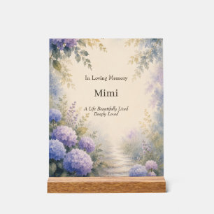 Personalized Hydrangea Memorial Acrylic Sign