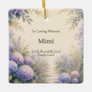 Personalized Hydrangea Memorial Ornament