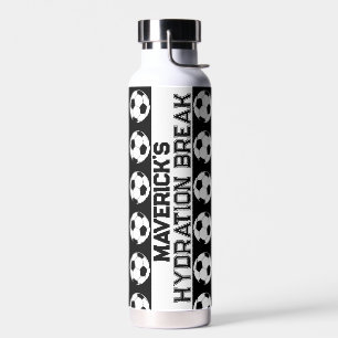 Personalized Hydration Break Soccer Ball Water Bottle