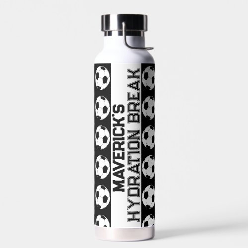 Personalized Hydration Break Soccer Ball Water Bottle