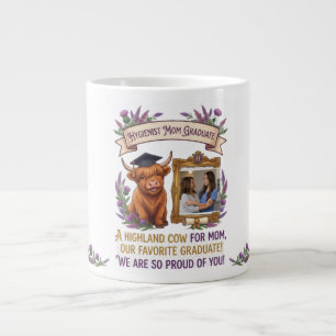 Personalized Hygienist Mom Graduation Highland Cow Giant Coffee Mug