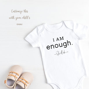 Personalized I am Enough Baby Bodysuit