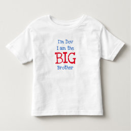 Personalized I Am the Big Brother Toddler T-shirt