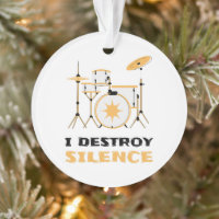 Personalized I Destroy Silence Funny Drummer