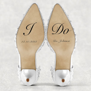 Personalized I Do Bride Wedding Shoes Decal