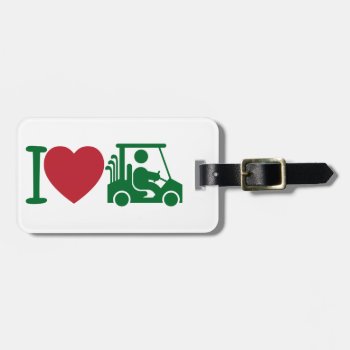 Personalized I Heart Golfing Golf Bag Tag by DKGolf at Zazzle