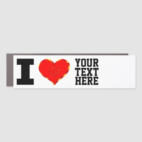 Personalized I Love Car Magnet