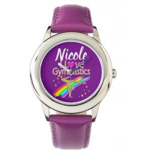 PERSONALIZED I LOVE GYMNASTICS DESIGN WATCH