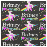 PERSONALIZED I LOVE GYMNASTICS FABRIC