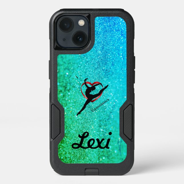 PERSONALIZED "I LOVE GYMNASTICS" Otterbox Case (Back)