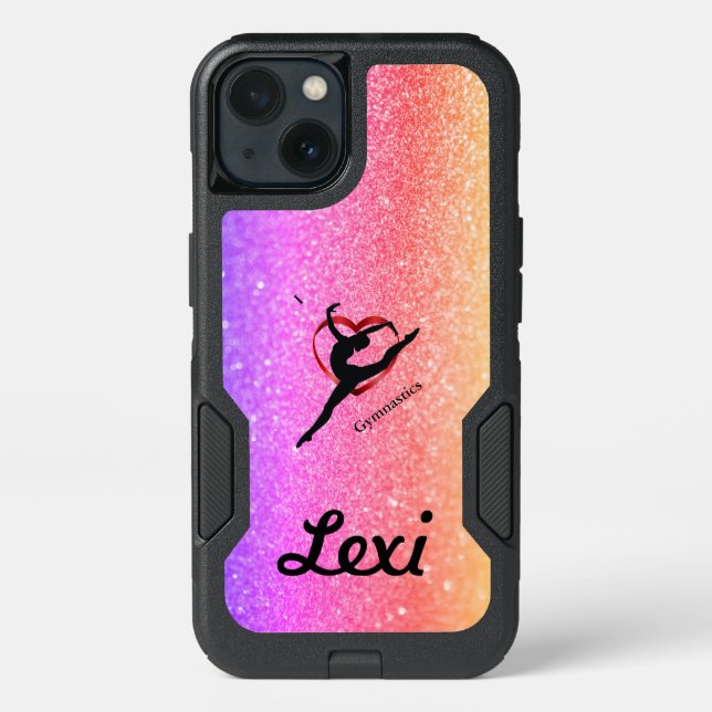 PERSONALIZED "I LOVE GYMNASTICS" Otterbox Case (Back)