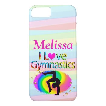 Personalized I Love Gymnastics Phone Case by MySportsStar at Zazzle