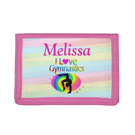Personalized I Love Gymnastics Wallet