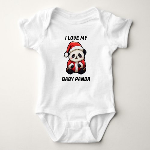 Personalized I Love My Baby Panda Baby Bodysuit