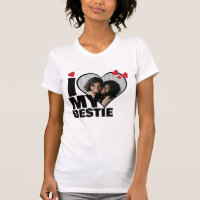 Personalized I Love My Bestie Heart Photo