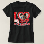 Personalized I Love My Boyfriend  T-Shirt<br><div class="desc">Personalized I Love My Boyfriend Custom Photo and Text</div>