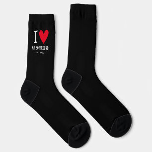 Personalized 'I Love My Boyfriend' Valentine Socks