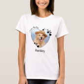 Personalized I Love My Dog Cute Heart Pet Photo T-Shirt (Front)