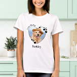 Personalized I Love My Dog Cute Heart Pet Photo T-Shirt<br><div class="desc">Carry your best friend with you everywhere you go with this custom pet photo dog lover shirt ! A must have for every dog lover, dog mom and dog dad ! A fun "I Love My Dog" ... Personalize wth your dog's favorite photo and name. COPYRIGHT © 2022 Judy Burrows,...</div>