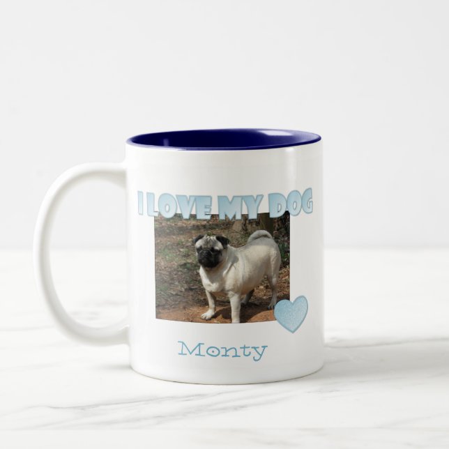 Personalized: I Love My Dog Mug (Left)